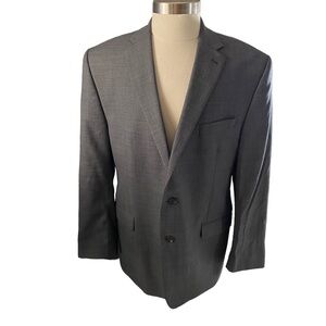 Ralph Lauren Men Grey 2-Button 100% Wool Suit Jacket Blazer Sz 44R Sports Coat